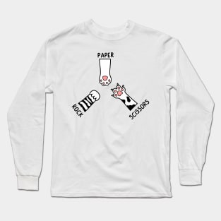 Rock Paper Scissors Cat Lover Long Sleeve T-Shirt